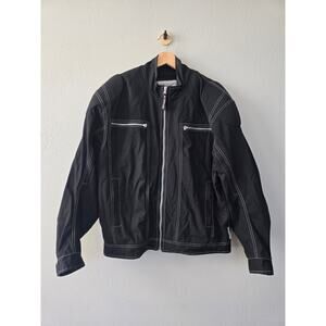 Joe Rocket Men’s L Black Motorcycle Jacket Armor Touring Safety Gear Korean Made